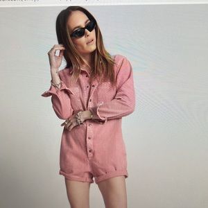 One Teaspoon Prophecy Jumpsuit, XL,, dusty rose